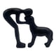 thumbnail image 2 of Figura De Humano Y Perro, Para Amantes De Las Mascotas, Estante Para Ventana, Estatua De Resina Para Cumplea?os, Hombre Y Perro, Color Negro, 2 of 5
