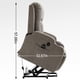 thumbnail image 3 of Infinite Position Single Motor Up to 350 LBS Power Lift Recliner Chair for Elderly, Heavy Duty Motion Mechanism with 8-Point Vibration Massage and Lumbar Heating, USB Charging Port, Cup Holders, Brown, 3 of 3