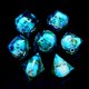 thumbnail image 3 of Set de Dados Froggod Blue Moss Skull 7 Piezas con Caja, 3 of 7