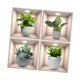 thumbnail image 4 of 4 Pegatinas De Pared Con Plantas Verdes Para Comedor, Oficina, Decoración Del Hogar, Despegar Y Pegar Con Maceta Gris, 4 of 5