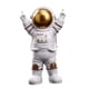 thumbnail image 4 of Resina Astronauta Astronauta Estatua Adorno Oficina En Casa Escritorio Estatuilla Decoraciones Oro 15x10x25 Cm, 4 of 6