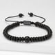 thumbnail image 2 of Xiao Hua Pulsera de Raíz de Yoga de Turmalina Negra con Cuentas Grandes, Pulsera de Cuentas Trenzadas con Piedra Preciosa Natural, Pulsera de Moda Ajustable, 1 Pieza, Negro, 2 of 3