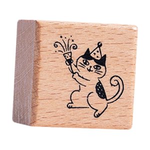 Bothyi - Sello De Gato De 1,2 Pulgadas, Pequeño Sello De Goma De Madera Para Diario, Cartas, Álbumes De Recortes, Fiestas