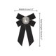 thumbnail image 2 of INSPIRE CHIC Broche de Cinta para Mujer Elegante Corbata de Lazo con Diamantes de Imitación para Vestido de Uniforme Negro, 2 of 5