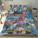 thumbnail image 1 of Hotel Transylvania Conjunto de sábanas temático, trío de piezas, cómodo y amigable con la piel, diseño único, regalo de decoración para el hogar para familiares, amigos y fans, 90 cm * 190 cm, 1 of 6