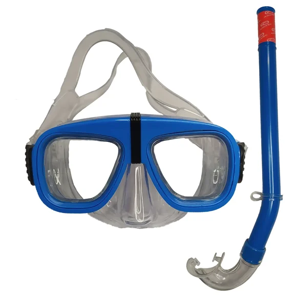 Set Mascara De Buceo Y Snorkel Kids Azul