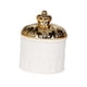 thumbnail image 1 of Organizador de joyas redondo con tapa, plato de dulces, tarro decorativo, caja de almacenamiento de cerámica, recipiente para sala de estar, baño, , Blanco, 1 of 5