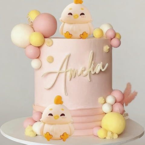 Set De Decoración Para Tartas Morruo, Bonito Diseño De Pollo Y Animal, Para Cumpleaños