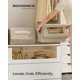 thumbnail image 2 of Juego de cubos de almacenamiento SONGMICS apilables con tapa, 2 unidades, color beige, 2 of 6