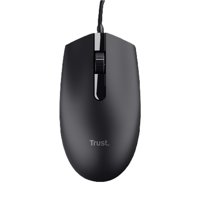 Mouse Óptico Con Cable Usb Ambidiestro Basi Trust Negro