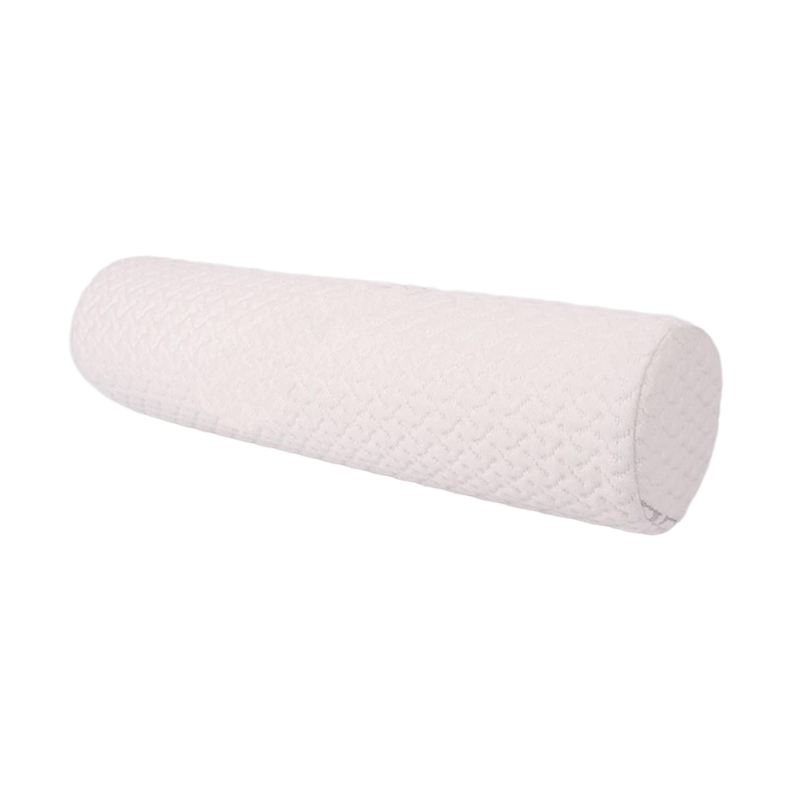 Magideal - Almohada Para El Cuello Redonda Y Cilíndrica Con Funda Extraíble, Almohada Para El Cuello Para Apoyar La Cabeza, El Cuello, La Espalda Y Las Piernas. Blanco