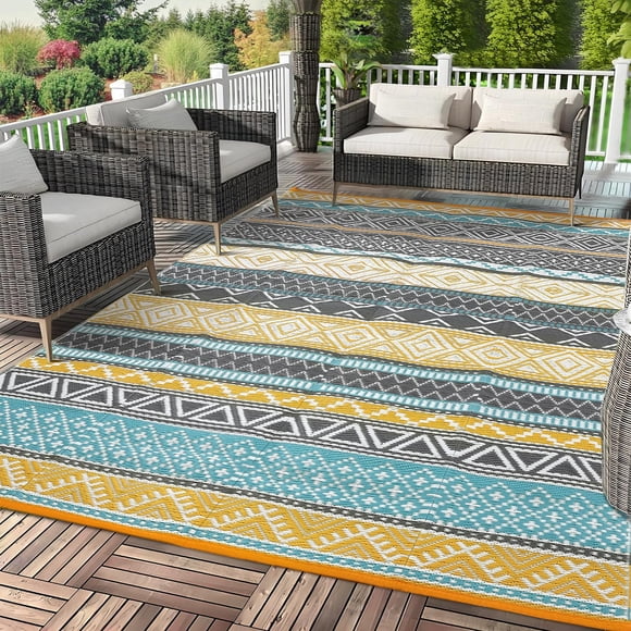 Alfombra GAOMON para exteriores, impermeable, plegable, de 274 x 366 cm