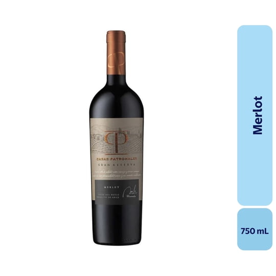 Vino Merlot Botella 750 mL Casas Patronales