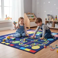 Casadeliacl - Alfombra Infantil Tiernos Diseños Decorativos 120X160Cm Wym 1.2 M 1.6 M Numeros Y Estrella Azul Con Vario Colores