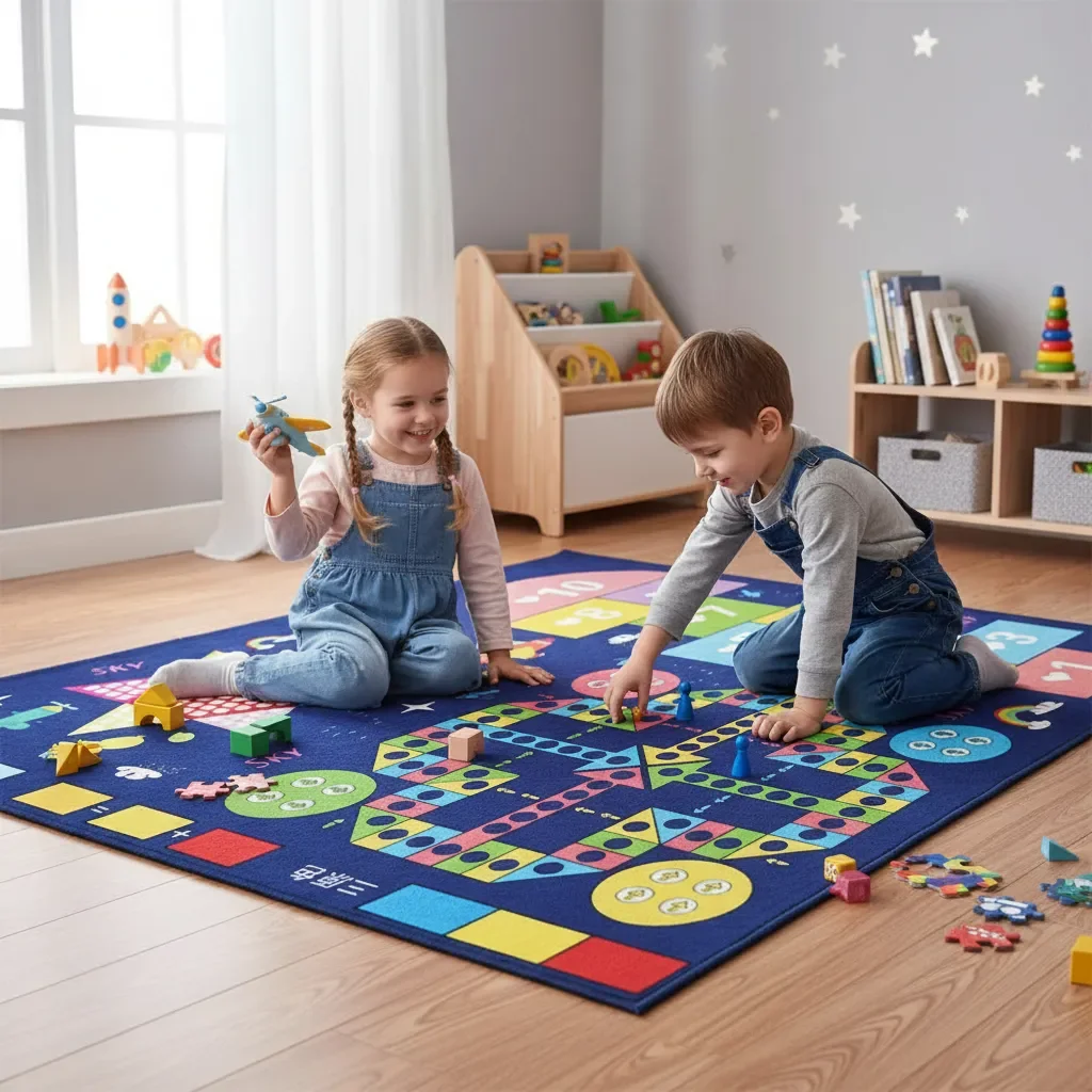 Casadeliacl - Alfombra Infantil Tiernos Diseños Decorativos 120x160cm Wym 1.2 M 1.6 M Numeros Y Estrella Azul Con Vario Colores