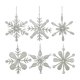 thumbnail image 1 of Set de adornos navideños ShalinIndia con forma de copo de nieve, hierro y vidrio, 1 of 9