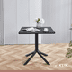 thumbnail image 2 of Mesa restaurant 80x80 Polipropileno + 4 Sillas Crossback Danubio - Negra, 2 of 4