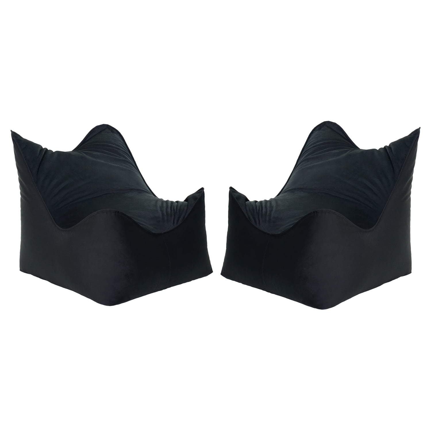 Bodevir - Set Pouf Potter 1c Felpa Negro