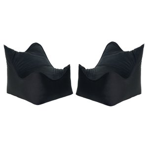 Bodevir - Set Pouf Potter 1C Felpa Negro