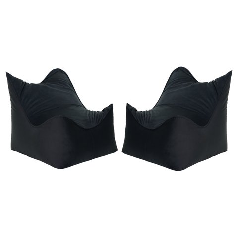 Bodevir - Set Pouf Potter 1C Felpa Negro