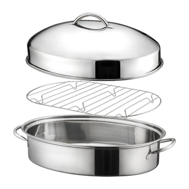 Vaporera Ovalada De 16 Pulgadas Para Pescado, Olla Multiusos Para Pasta, Asador, Patatas, Cereales, Huevos