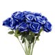 thumbnail image 1 of Flores Artificiales Uxcell Rosas Azules Terciopelo 12 Piezas, 1 of 3