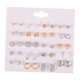 thumbnail image 5 of 20 Pares De Pendientes De Tuerca Geométricos De Perlas De Estrella De Cristal Coreano, Regalo De Joyería Para Mujer, 5 of 5