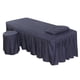 thumbnail image 2 of SPA Mesa De Masaje Juego De Ropa De Cama Falda De Cama Funda De Almohada Funda De Taburete Azul Oscuro-S, 2 of 5