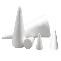Magideal - Conos De Espuma De Poliestireno De 6X7 / 11 / 15Cm Poliestireno Para Manualidades, Proyectos De Bricolaje, Decoraciones , Blanco, 13Mm 25Mm 68Mm 73Mm 98Mm