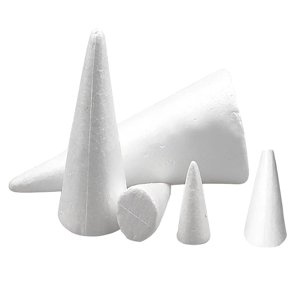 Magideal - Conos De Espuma De Poliestireno De 6X7 / 11 / 15Cm Poliestireno Para Manualidades, Proyectos De Bricolaje, Decoraciones , Blanco, 13Mm 25Mm 68Mm 73Mm 98Mm