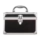 thumbnail image 1 of Bolsa de Maquillaje Portátil con Espejo, Caja Organizadora de Maquillaje con Bandeja, Caja de Almacenamiento de Cosméticos Impermeable para Mujer, Acc Negro, 1 of 1
