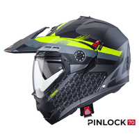 Casco Para Moto Caberg Tourmax X Sarabe Matt Gun Metal/Black/Yellow M