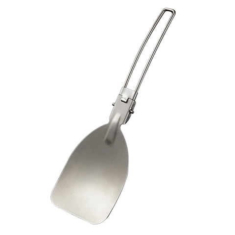 Ioensy - Espátula Plegable Camping Al Aire Libre Acero Inoxidable Utensilio De Viaje Senderismo Bbq