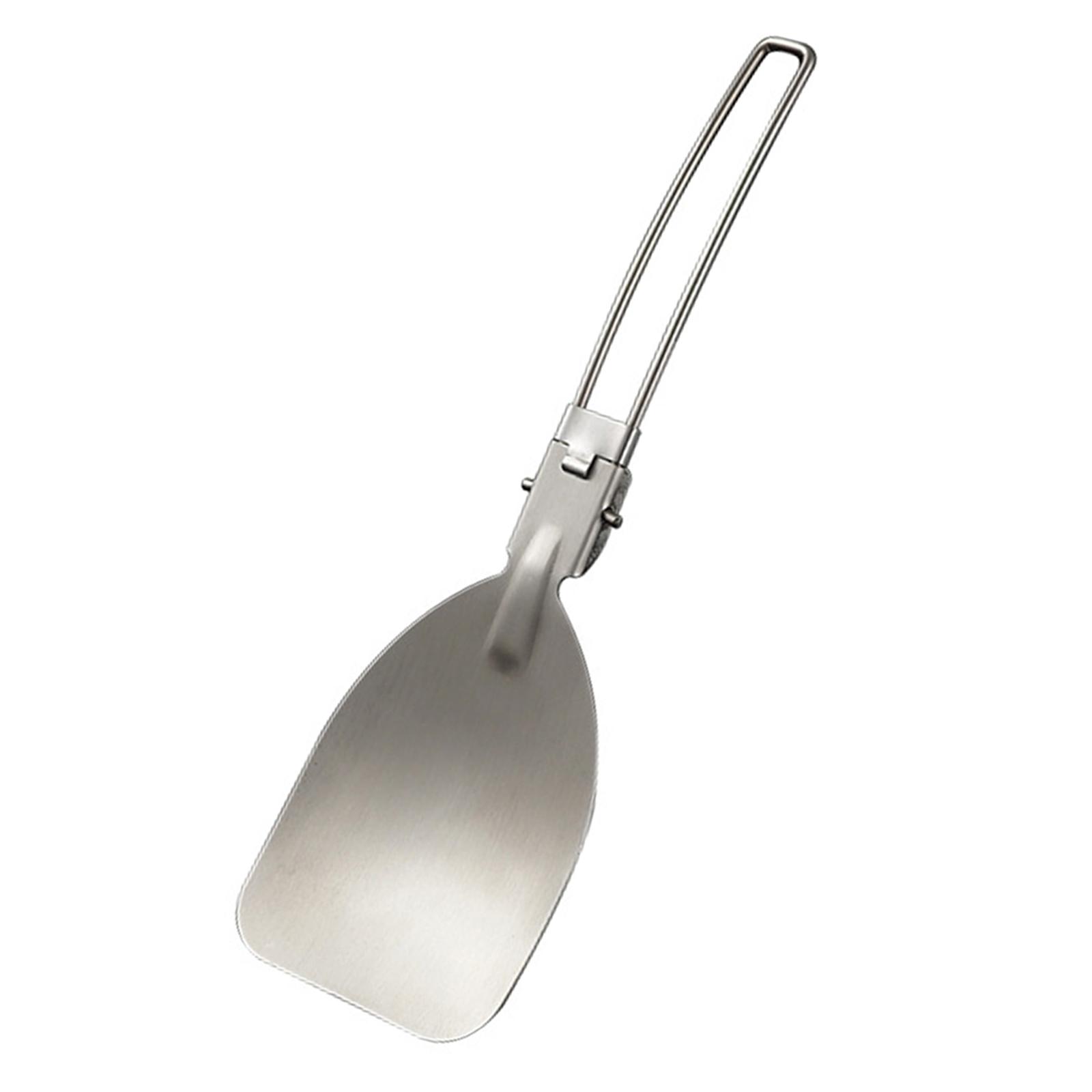 Ioensy - Espátula Plegable Camping Al Aire Libre Acero Inoxidable Utensilio De Viaje Senderismo Bbq
