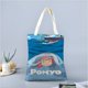 thumbnail image 2 of Ponyo Bolso de tela con estampado de lienzo para mujer, bolsa de compras reutilizable y estética, con cremallera interior, regalo para mujer,40*40cm., 2 of 6