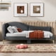 thumbnail image 1 of Twin Size Upholstered Daybed with Headboard and Armrest, Support Legs, Grey, 1 of 3