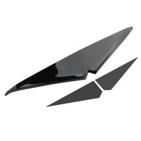 Magideal - Embellecedor De Bisel De Taza Media De Faro, Faro De Motocicleta, Embellecedor De Párpado De Ceja, Embellecedor De Ceja De Párpado De Faro Delantero Negro Brillante