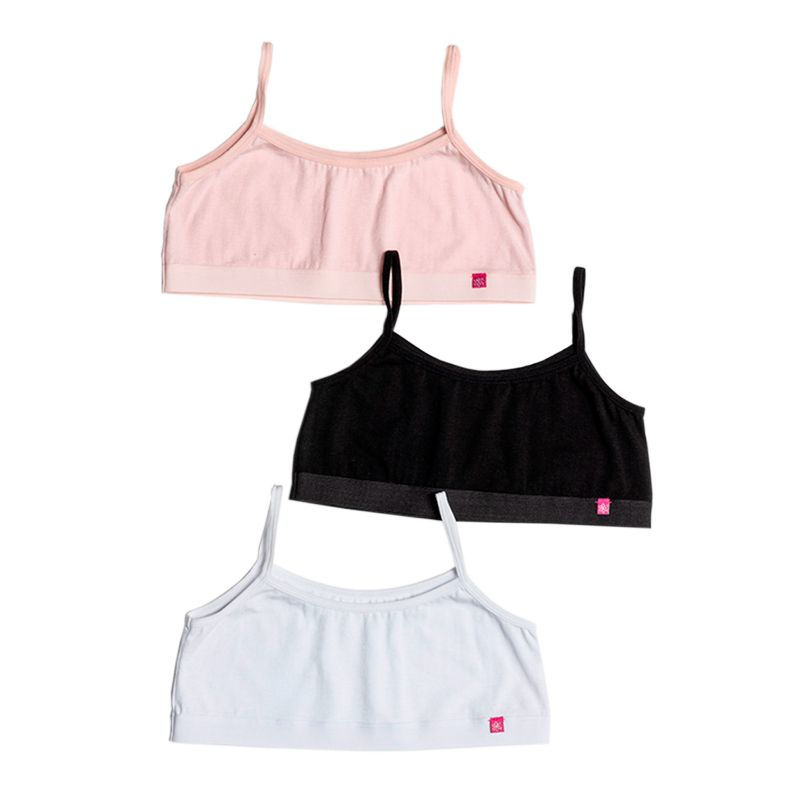 Kayser - Tripack Sostén Peto Algodón Rosado Talla 14