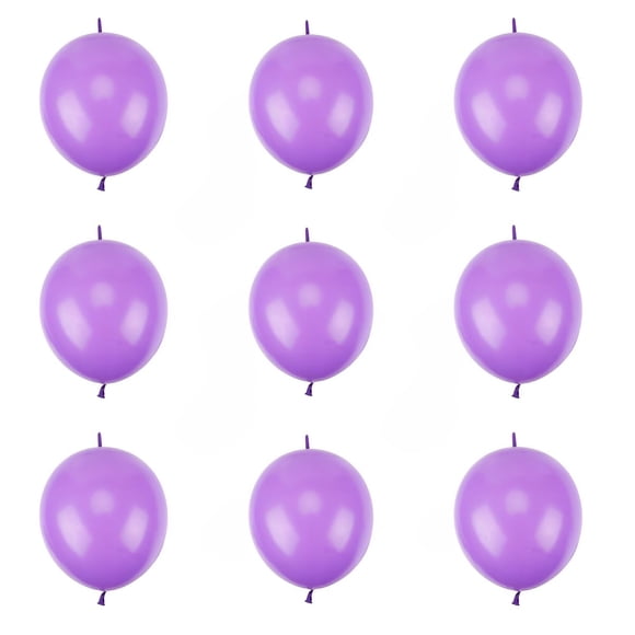 Globos JPORSHU de látex 6 pulgadas enlazables, 100 piezas, color púrpura