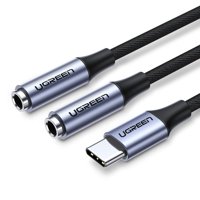 Ugreen - Cable Splitter Audio Estereo Usb-C/2Jack 3.5Mm M/H 20Cm Negro Av144