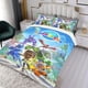 thumbnail image 3 of RoboGobo Conjunto de sábanas temático, trío de piezas, cómodo y amigable con la piel, diseño único, regalo de decoración para el hogar para familiares, amigos y fans,140cm *210cm, 3 of 6