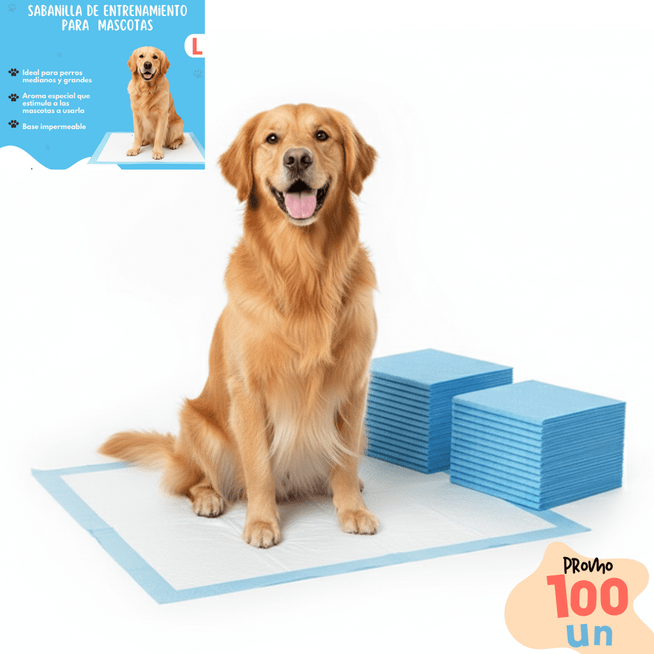 Telotenemos - 100 Pañales Sabanillas Entrenamiento Absorbentes Mascota Perros Y Gatos 60x90cm
