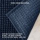 thumbnail image 3 of Alfombra de baño SUBRTEX, suave, corta, de felpa, absorbente, azul marino, 3 of 9