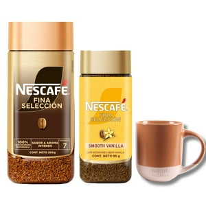 Nescafé - Pack Cafe Nescafe Fina Seleccion 200G + Fina Selección Vainilla 95G + Mug