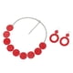 thumbnail image 1 of Conjunto De Collar Y Aretes Con Temática De Los A?os 50 Informal Para El Aniversario Del Día De San Valentín Rojo, 1 of 4