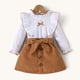 thumbnail image 1 of Conjunto De Polera Manga Larga + Falda Y Cinturon Cotele Para Niñas Primavera Verano, 1 of 3