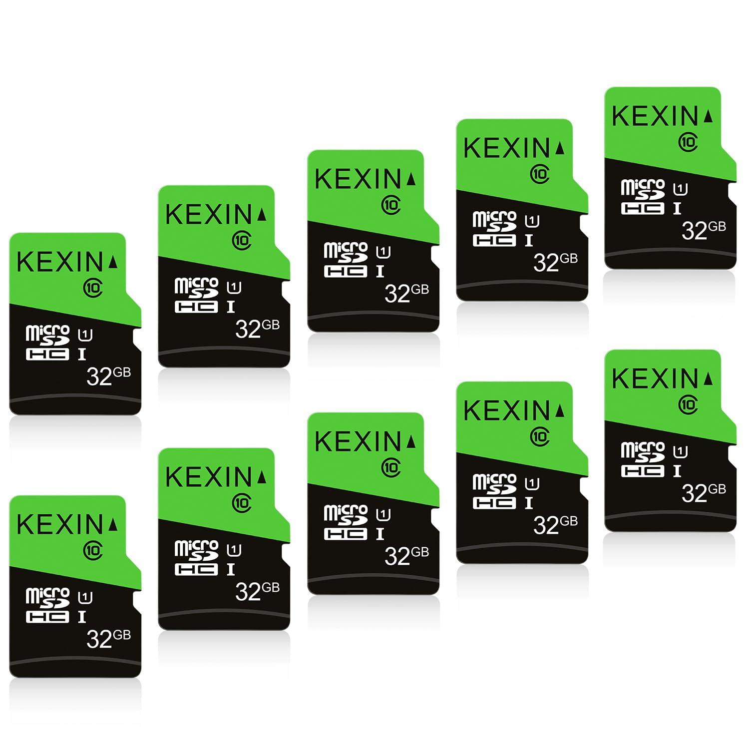 Tarjeta Micro Sd Kexin 32 Gb Clase 10 Uhs-i, Paquete De 10 Con Adaptador