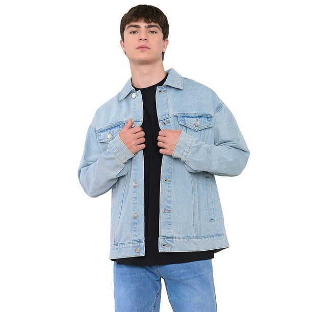 Chaqueta Hombre Denim Color Azul Claro Corona