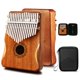 thumbnail image 1 of Piano Kalimba Thumb MIFOGE 17 teclas de madera de caoba con funda, 1 of 9