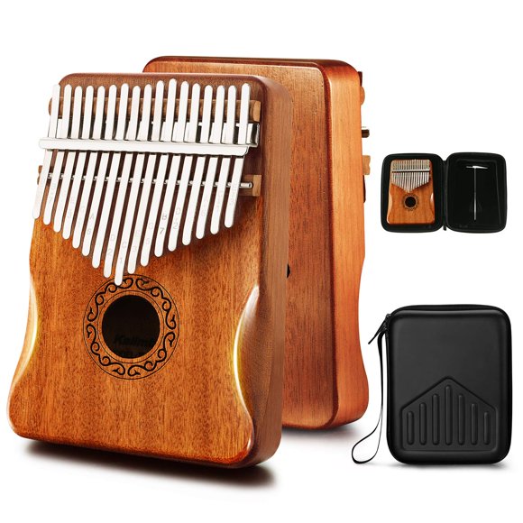 Piano Kalimba Thumb MIFOGE 17 teclas de madera de caoba con funda